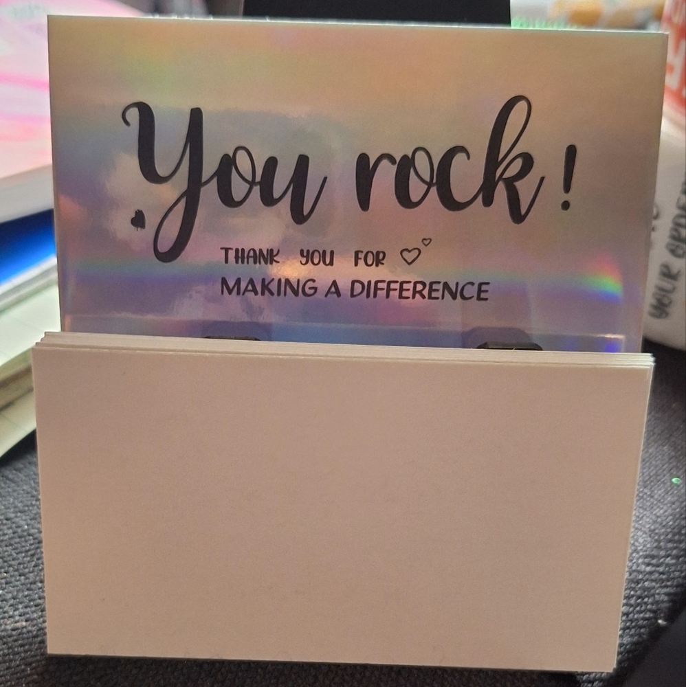 NWT - 550ct. - 50 Halographic Thank You Cards And 500 Thank You Stickers - Picture 4 of 5